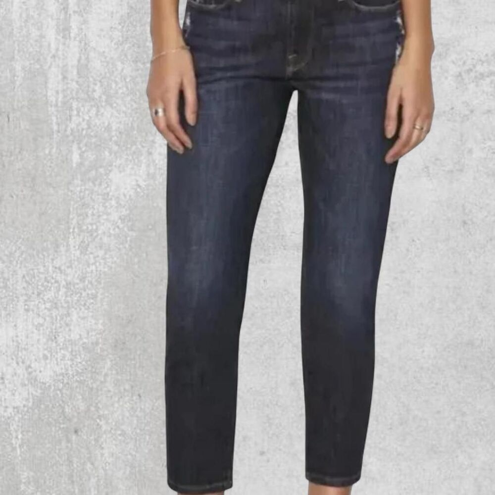 FRAME Le Garçon Crop Jeans Dark Wash Slim Boyfriend Fit Size 28